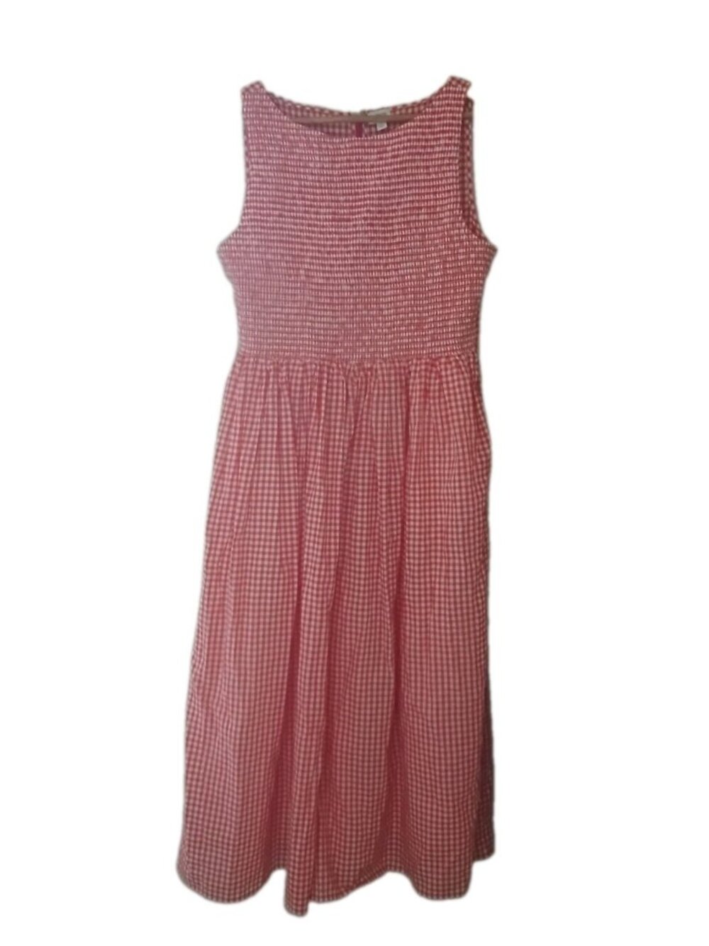 New J. Crew Smocked Boatneck Midi Dress